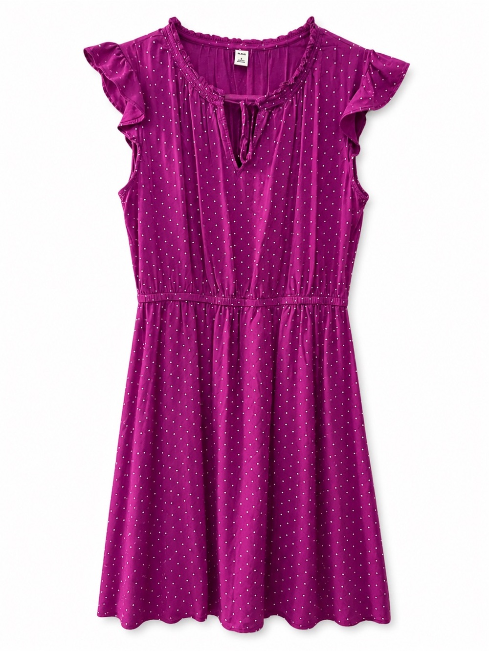 Old Navy Magenta Polka Dot Knit Dress